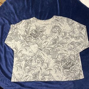 Talbot’s gray, cotton/spandex 3/4 sleeve top